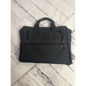 TUMI Black Nylon Ballistic Alpha Deluxe Gen 4 Slim Laptop Briefcase